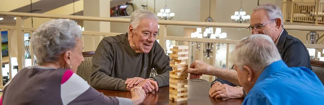 Hudson Estates hawthorn senior living seniors playing games