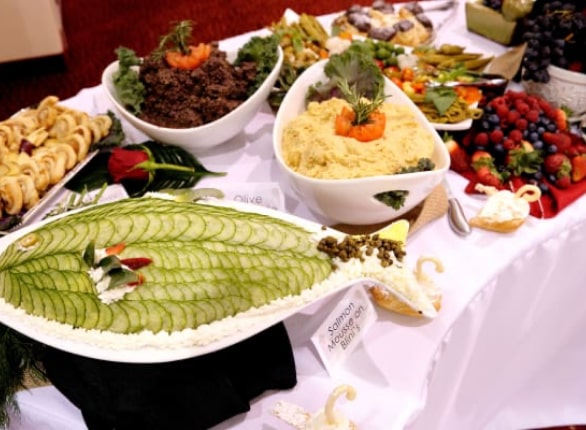 Hudson Estates culinary services table spread