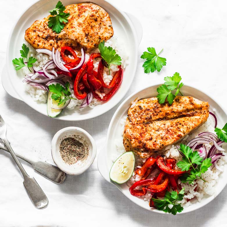 Lansdale chicken veggies rice meal